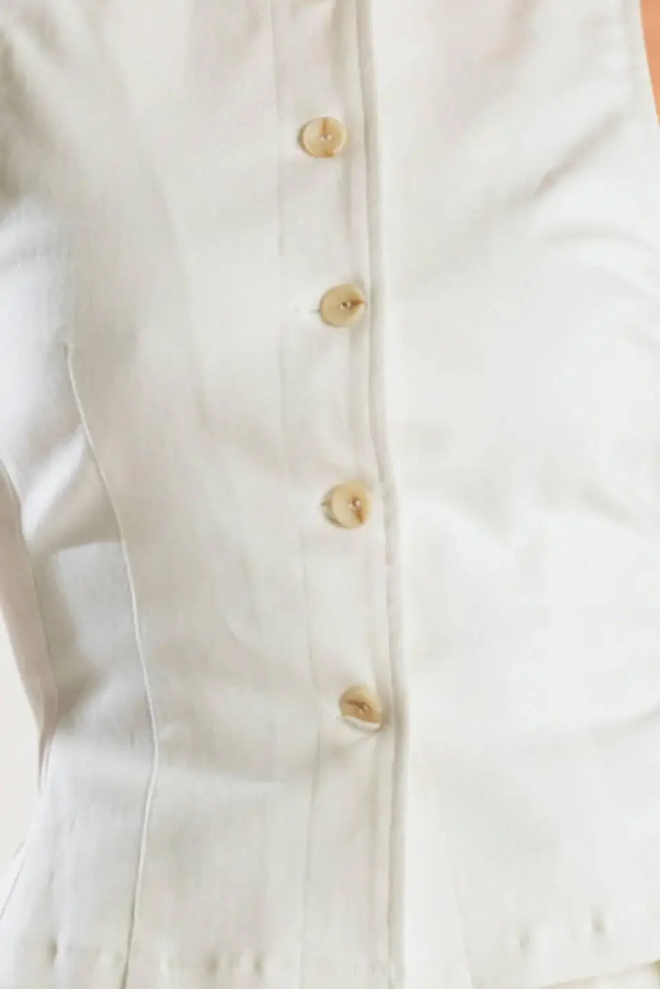 LOVE LETTERS WHITE WOVEN VEST - Flying Tomato - Flyclothing LLC