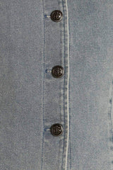 DAISY DATE DENIM VEST - Flying Tomato - Flyclothing LLC