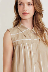SOMEWHERE TO BE WOVEN TOP - Flying Tomato - Flyclothing LLC