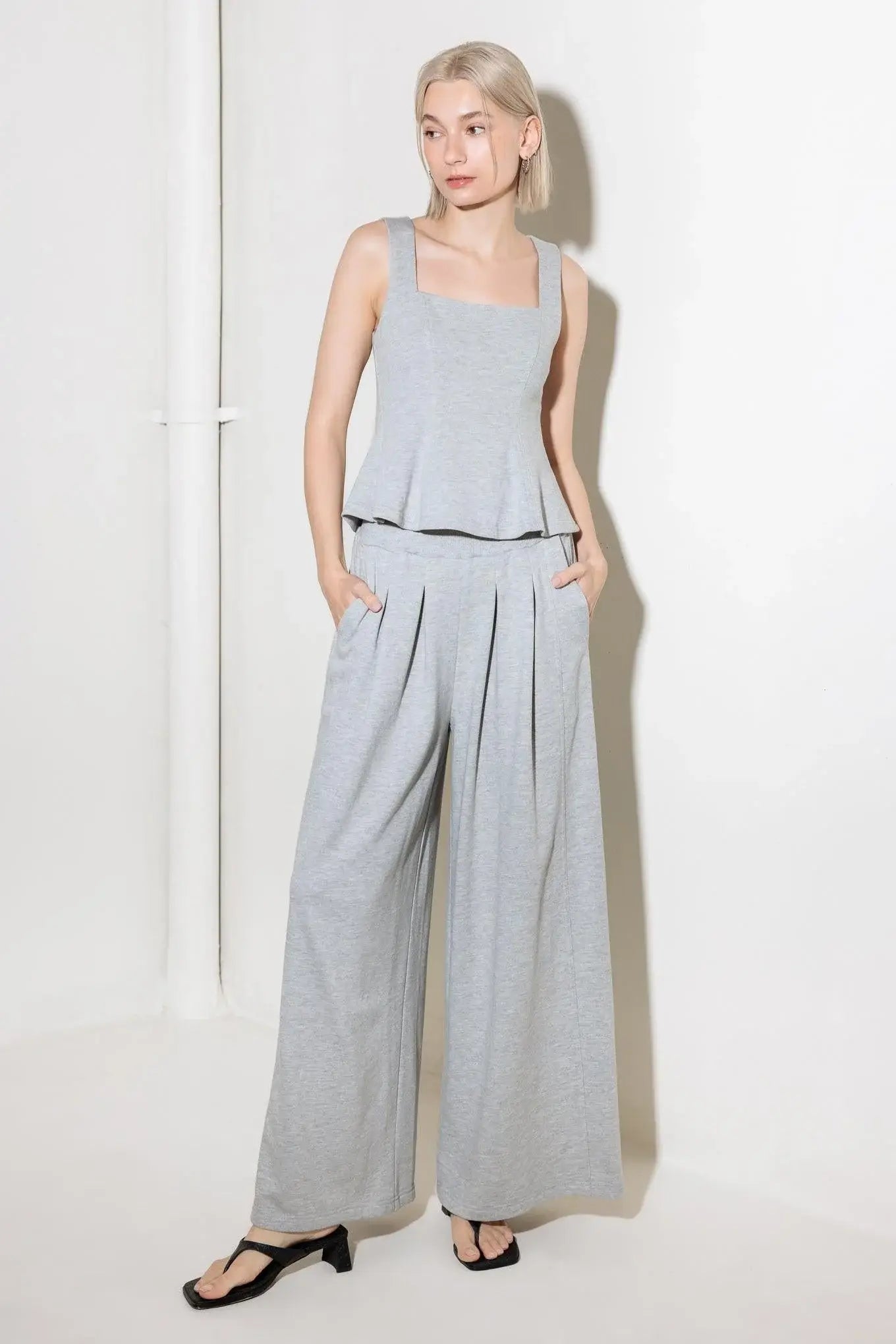 TRUST THE NOW IN KNIT TOP AND PANT SET - Flying Tomato - Flyclothing LLC