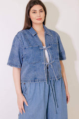 BY CHANCE DENIM TOP - Flying Tomato - Flyclothing LLC