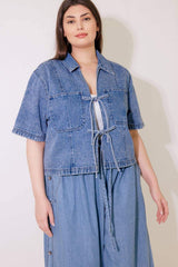 BY CHANCE DENIM TOP - Flying Tomato - Flyclothing LLC