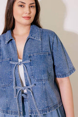 BY CHANCE DENIM TOP - Flying Tomato - Flyclothing LLC