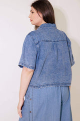 BY CHANCE DENIM TOP - Flying Tomato - Flyclothing LLC