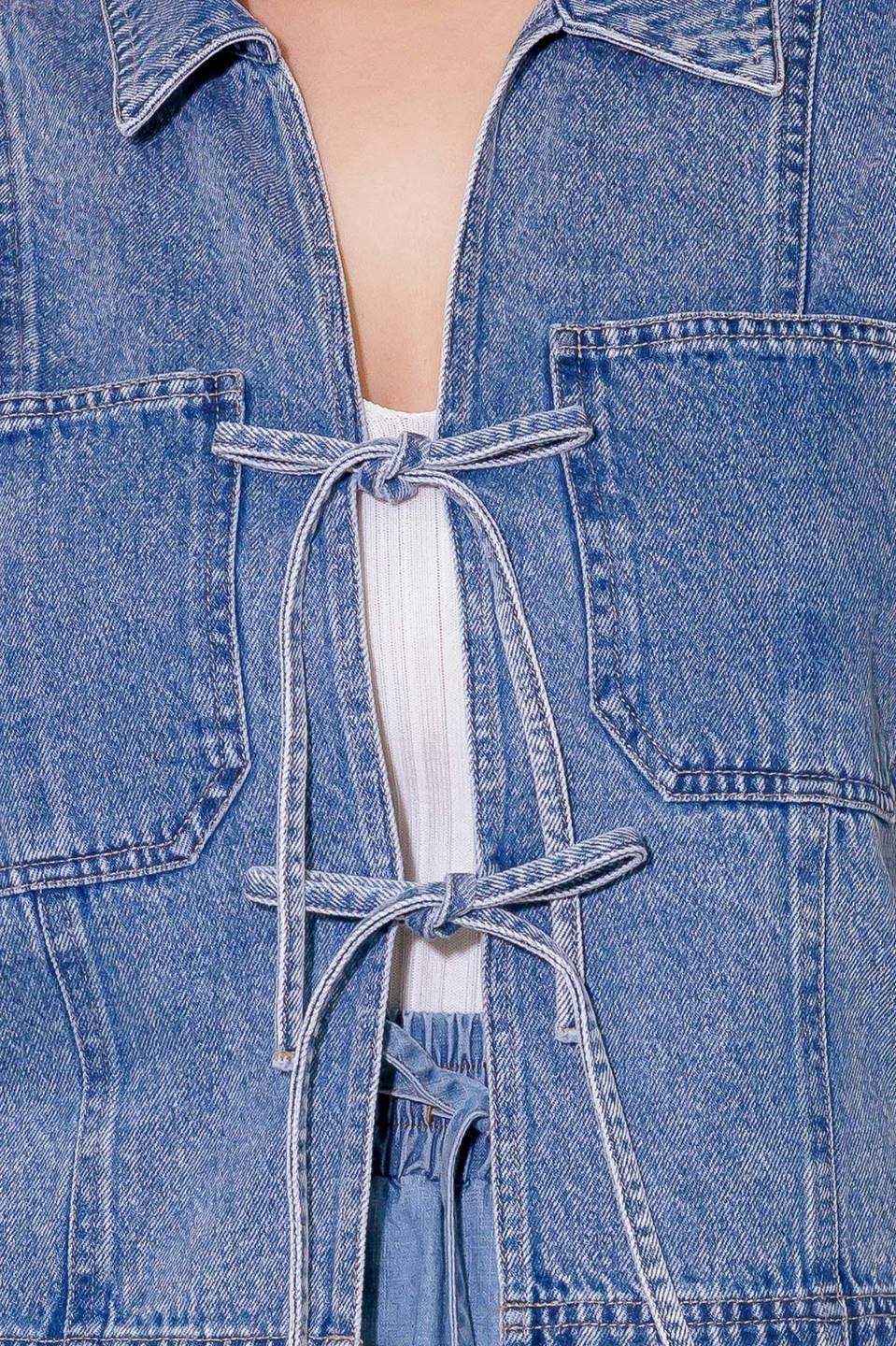 BY CHANCE DENIM TOP - Flying Tomato - Flyclothing LLC