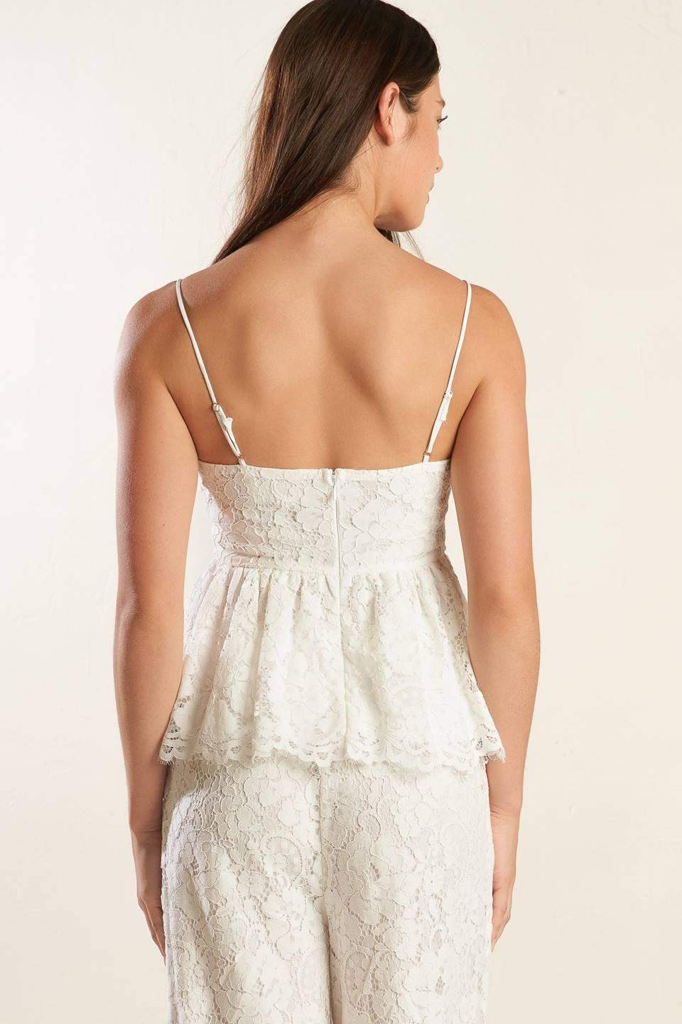 WE TRUST YOU WOVEN LACE TOP - Flying Tomato - Flyclothing LLC