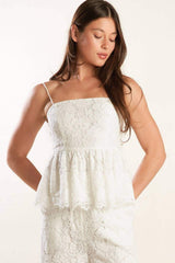 WE TRUST YOU WOVEN LACE TOP - Flying Tomato - Flyclothing LLC