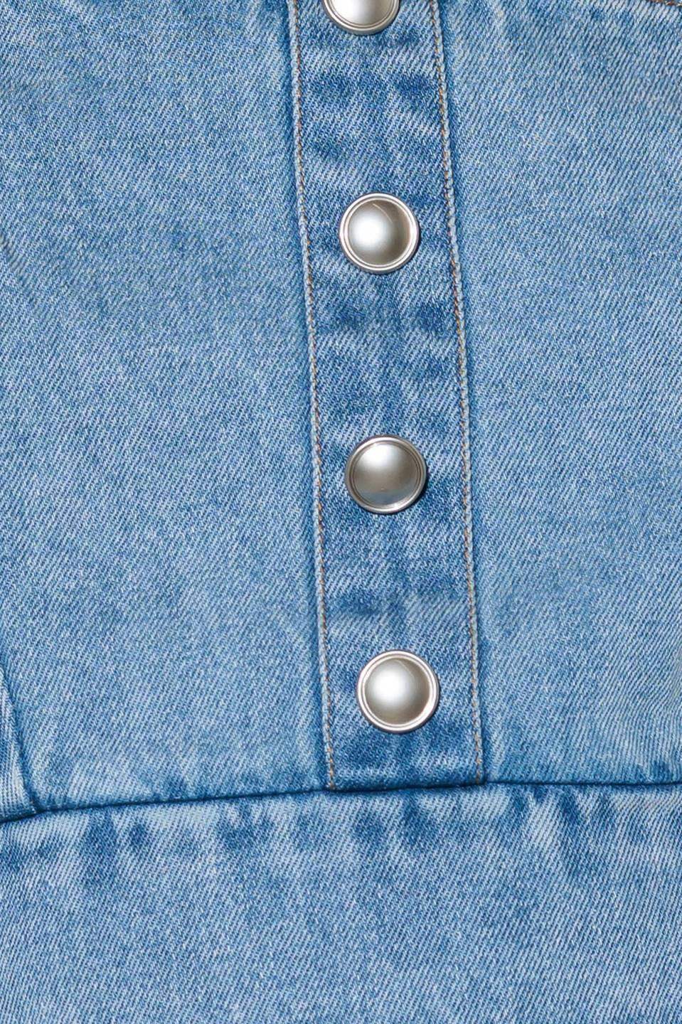 EVER SO SWEET LIGHT INDIGO DENIM TOP - Flying Tomato - Flyclothing LLC
