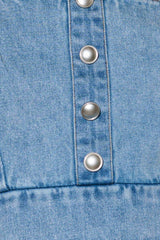 EVER SO SWEET LIGHT INDIGO DENIM TOP - Flying Tomato - Flyclothing LLC