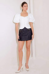 NEVER ORDINARY WOVEN TOP - Flying Tomato - Flyclothing LLC