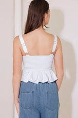 IN THIS MOMENT WHITE WOVEN TOP - Flying Tomato - Flyclothing LLC
