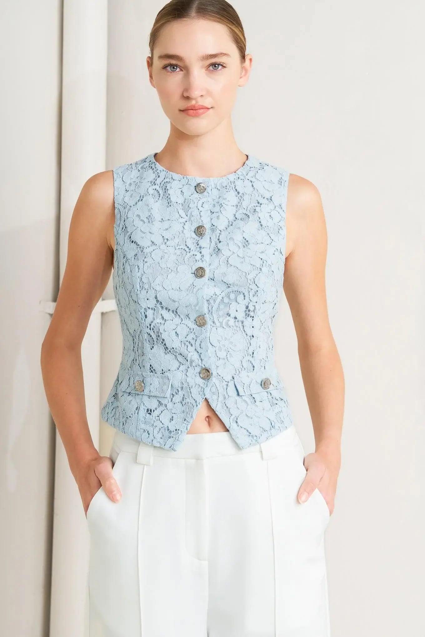 SWEET BUT STRONG WOVEN VEST - Flying Tomato - Flyclothing LLC