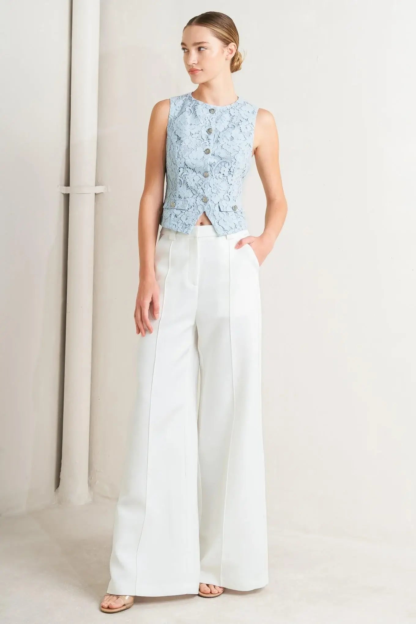 SWEET BUT STRONG WOVEN VEST - Flying Tomato - Flyclothing LLC