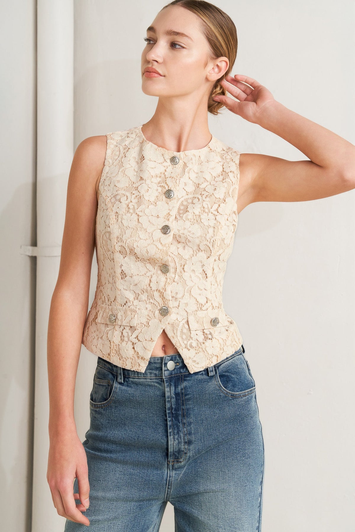 SWEET BUT STRONG WOVEN VEST - Flying Tomato - Flyclothing LLC