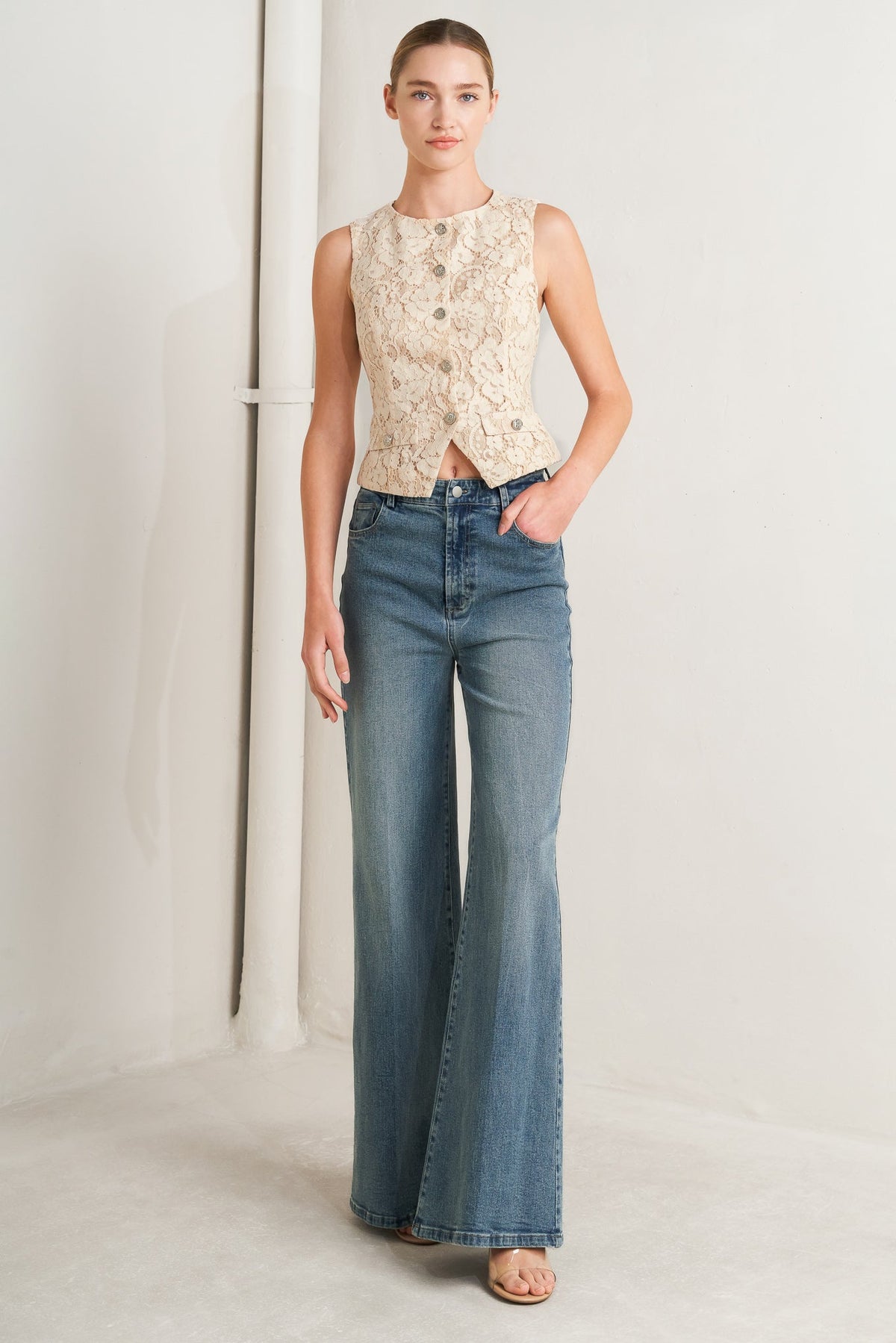 SWEET BUT STRONG WOVEN VEST - Flying Tomato - Flyclothing LLC