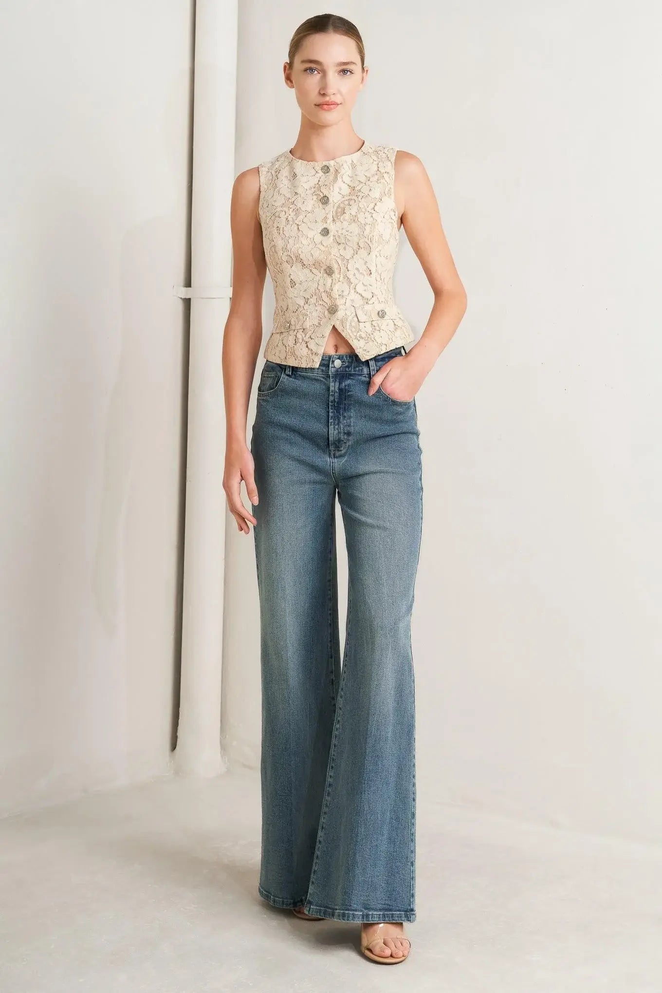 SWEET BUT STRONG WOVEN VEST - Flying Tomato - Flyclothing LLC