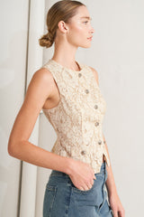 SWEET BUT STRONG WOVEN VEST - Flying Tomato - Flyclothing LLC