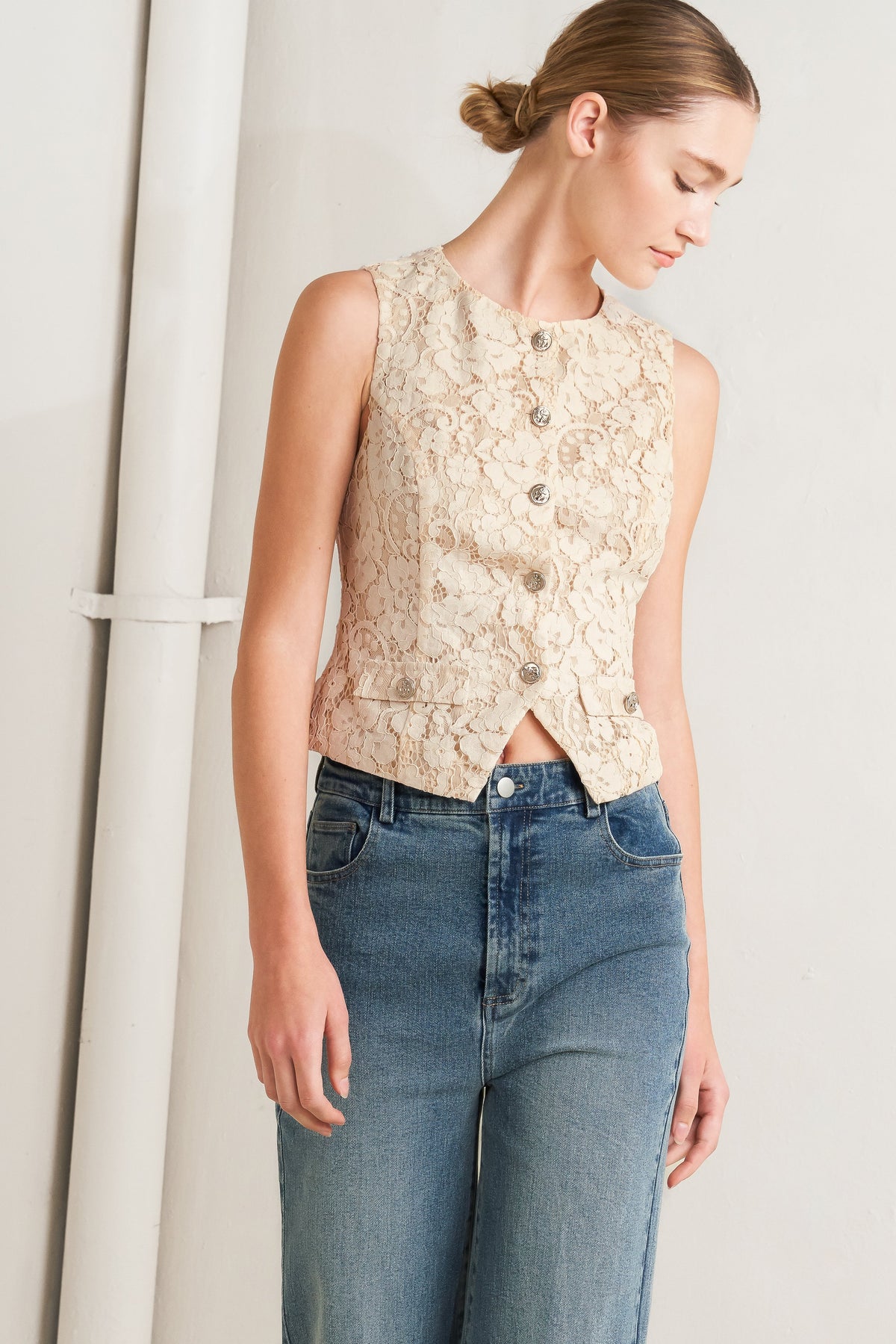 SWEET BUT STRONG WOVEN VEST - Flying Tomato - Flyclothing LLC