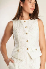 THINK LATER WOVEN LACE VEST - Flying Tomato - Flyclothing LLC