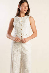 THINK LATER WOVEN LACE VEST - Flying Tomato - Flyclothing LLC