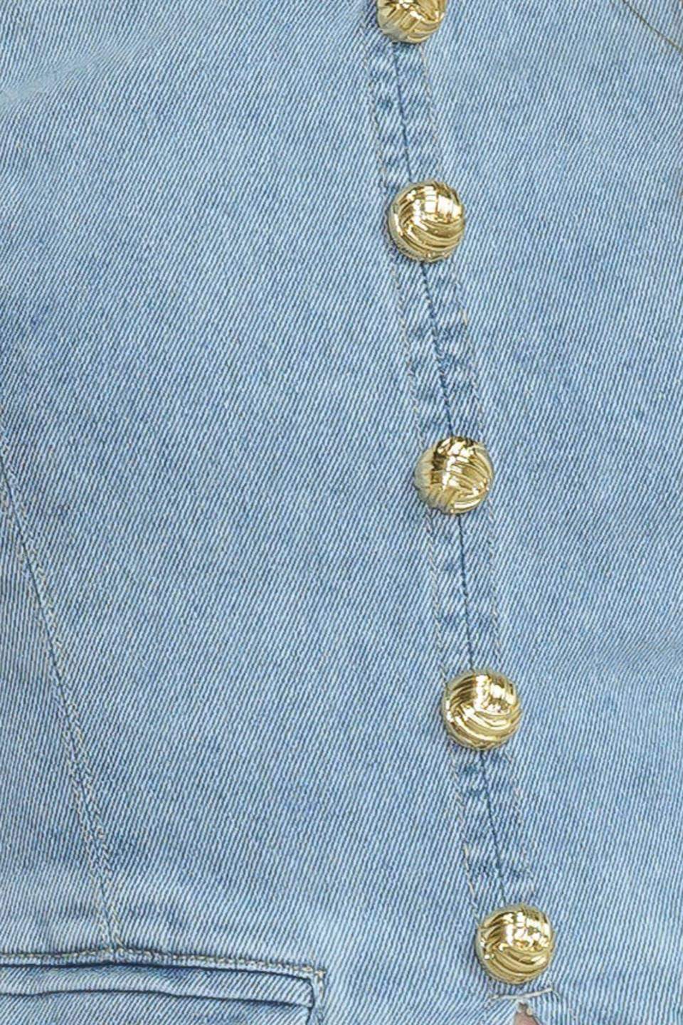 ANGEL WINGS AND CHAMOMILE DENIM TOP - Flying Tomato - Flyclothing LLC