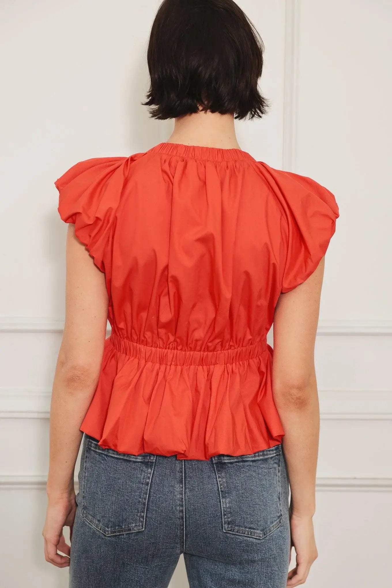SCARLET COUNTRY GIRL WOVEN TOP - Flying Tomato - Flyclothing LLC