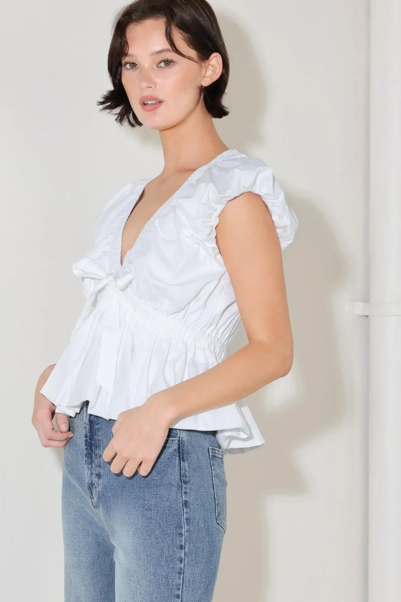 SCARLET COUNTRY GIRL WOVEN TOP - Flying Tomato - Flyclothing LLC