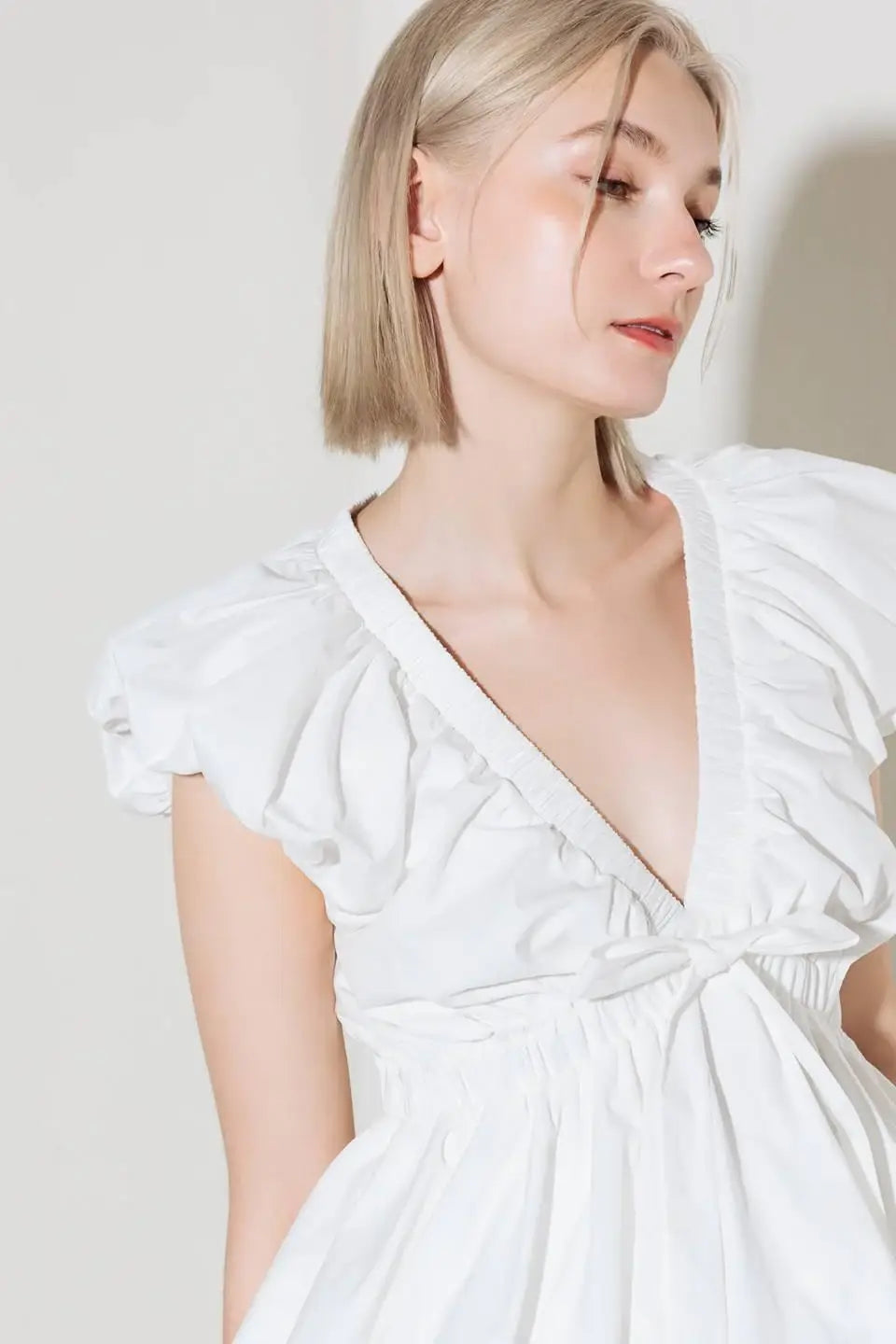 SLOW DOWN IN WHITE WOVEN TOP - Flying Tomato - Flyclothing LLC