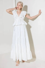 SLOW DOWN IN WHITE WOVEN TOP - Flying Tomato - Flyclothing LLC