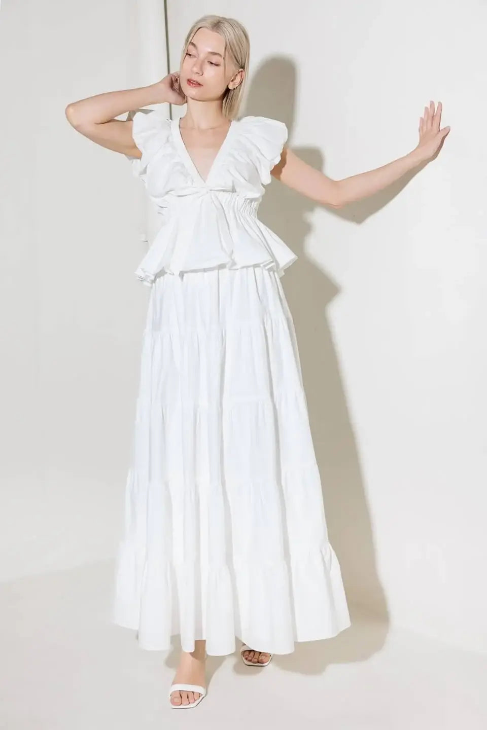SLOW DOWN IN WHITE WOVEN TOP - Flying Tomato - Flyclothing LLC
