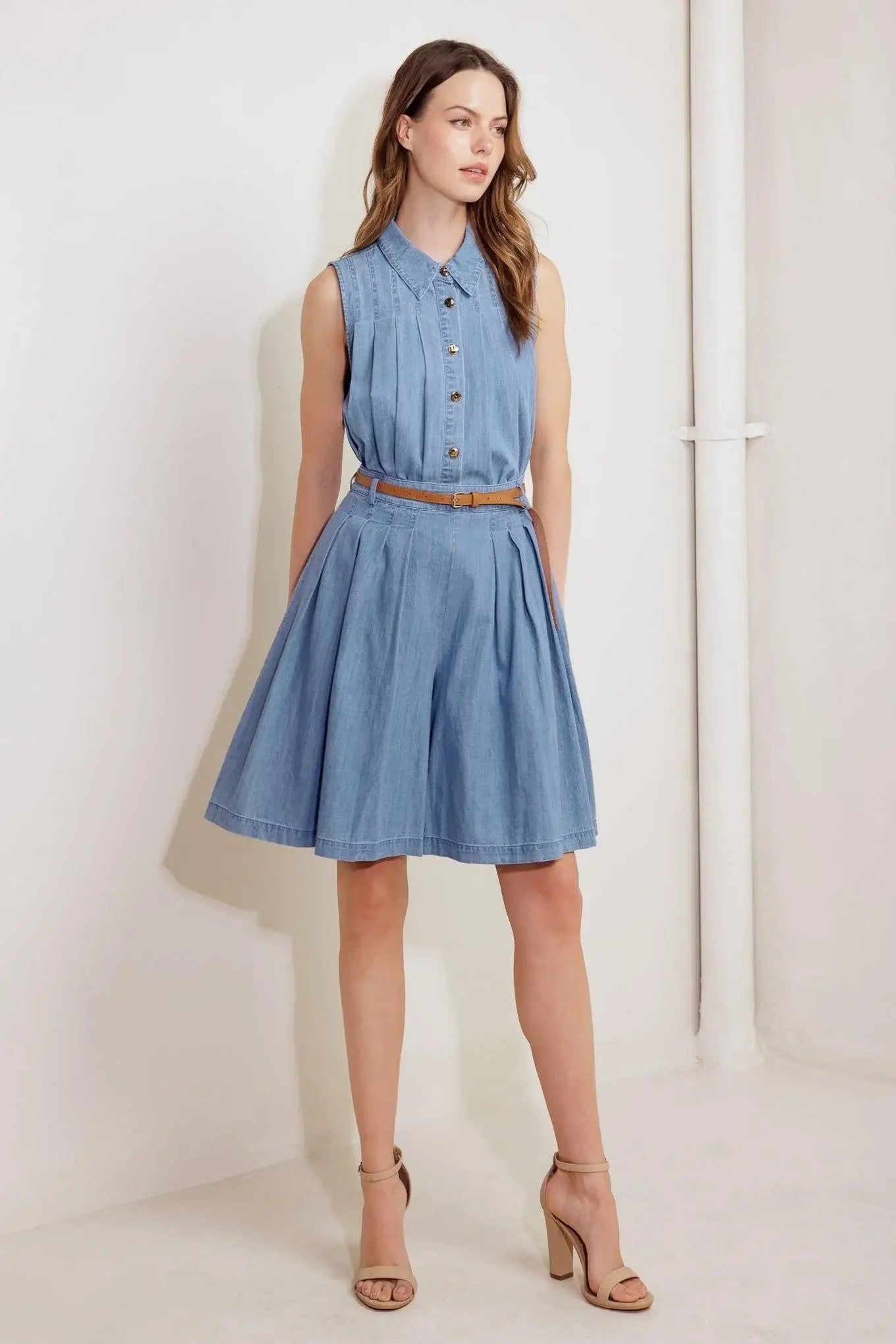SERENITY HILL CHAMBRAY TOP - Flying Tomato - Flyclothing LLC