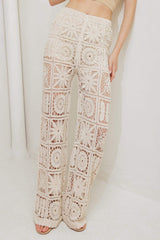 COASTAL BREEZE CROCHET VEST AND PANT SET - Flying Tomato - Flyclothing LLC