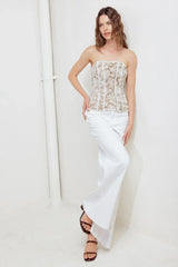 CAFE SOCIETY LOOK WOVEN LACE TOP - Flying Tomato - Flyclothing LLC