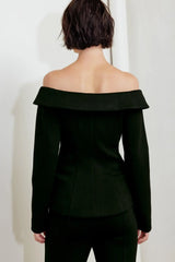 MODERN FLOW BLACK WOVEN TOP - Flying Tomato - Flyclothing LLC