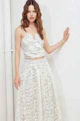 CHANTILLY FLAIR WOVEN LACE TUBE TOP - Flying Tomato - Flyclothing LLC