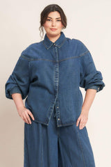 OFFLINE EDGE INDIGO DENIM TOP - Flying Tomato - Flyclothing LLC