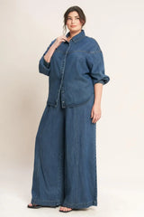 OFFLINE EDGE INDIGO DENIM TOP - Flying Tomato - Flyclothing LLC