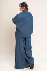 OFFLINE EDGE INDIGO DENIM TOP - Flying Tomato - Flyclothing LLC