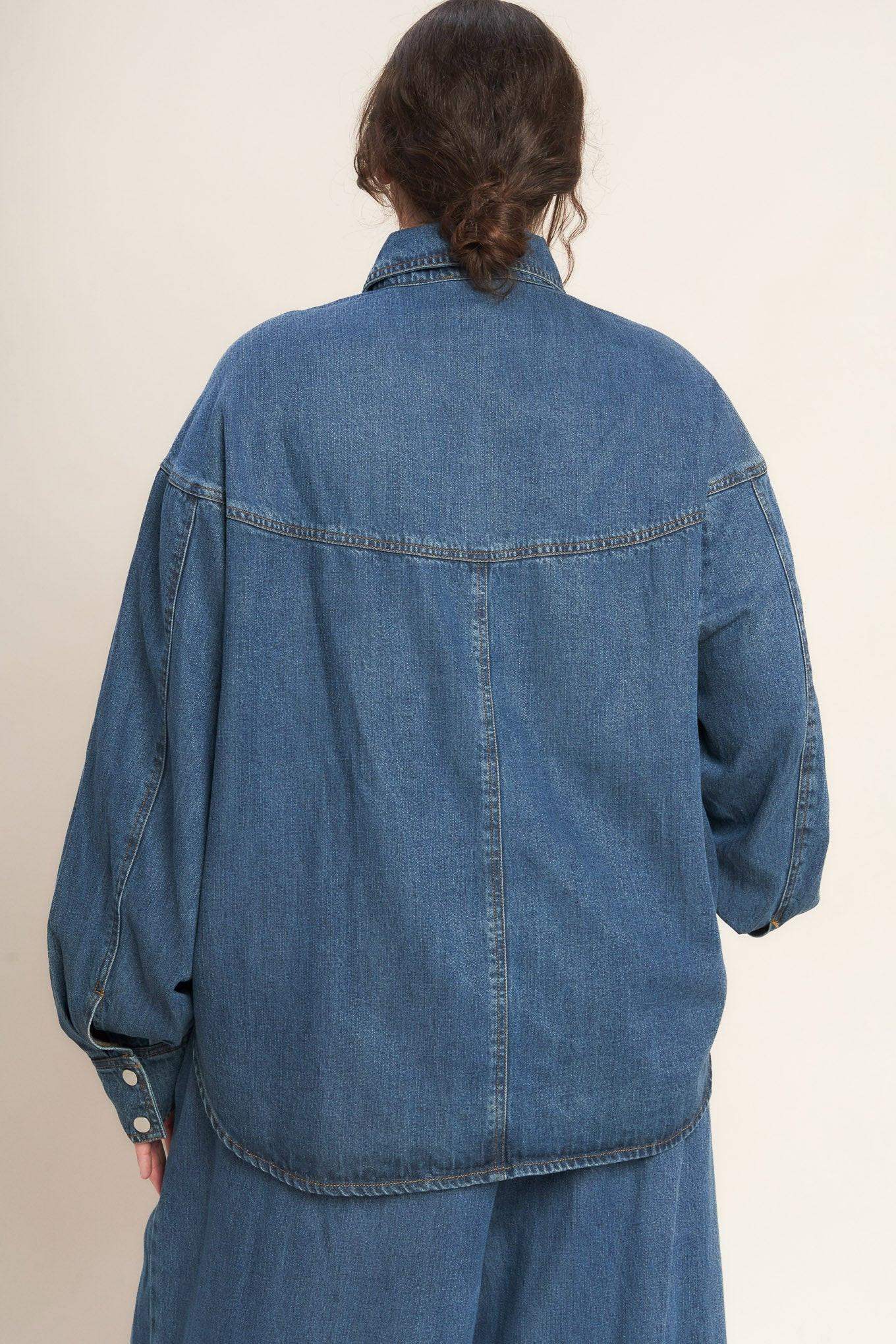 OFFLINE EDGE INDIGO DENIM TOP - Flying Tomato - Flyclothing LLC