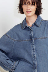OFFLINE EDGE INDIGO DENIM TOP - Flying Tomato - Flyclothing LLC