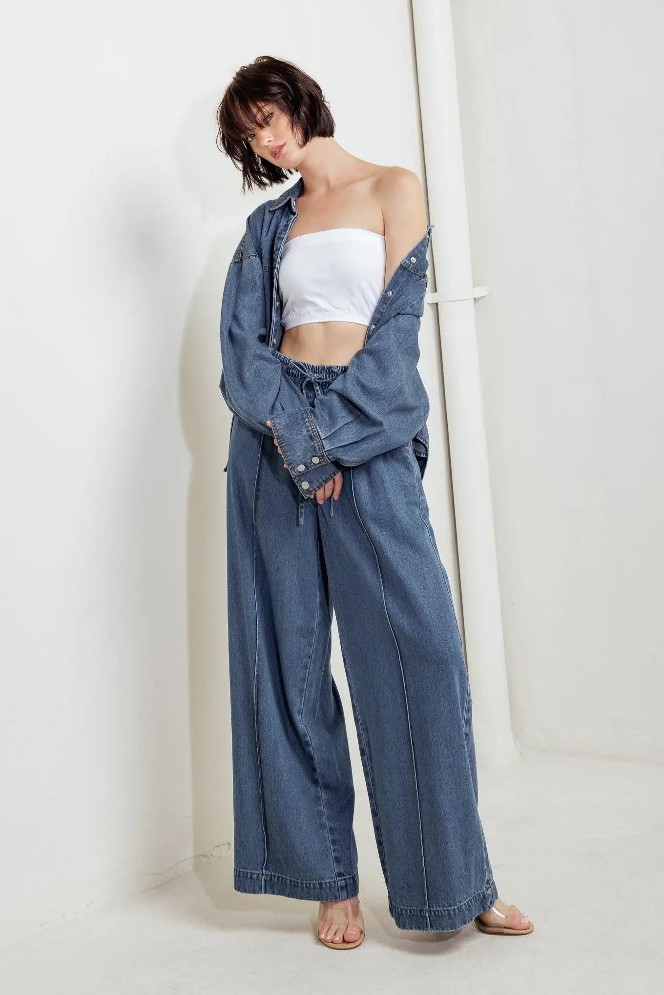 OFFLINE EDGE INDIGO DENIM TOP - Flying Tomato - Flyclothing LLC