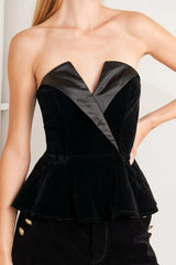 MIDNIGHT VELVET FLARE TOP - Flying Tomato - Flyclothing LLC