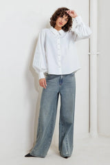 WHITE NOISE SOLID WOVEN TOP - Flying Tomato - Flyclothing LLC