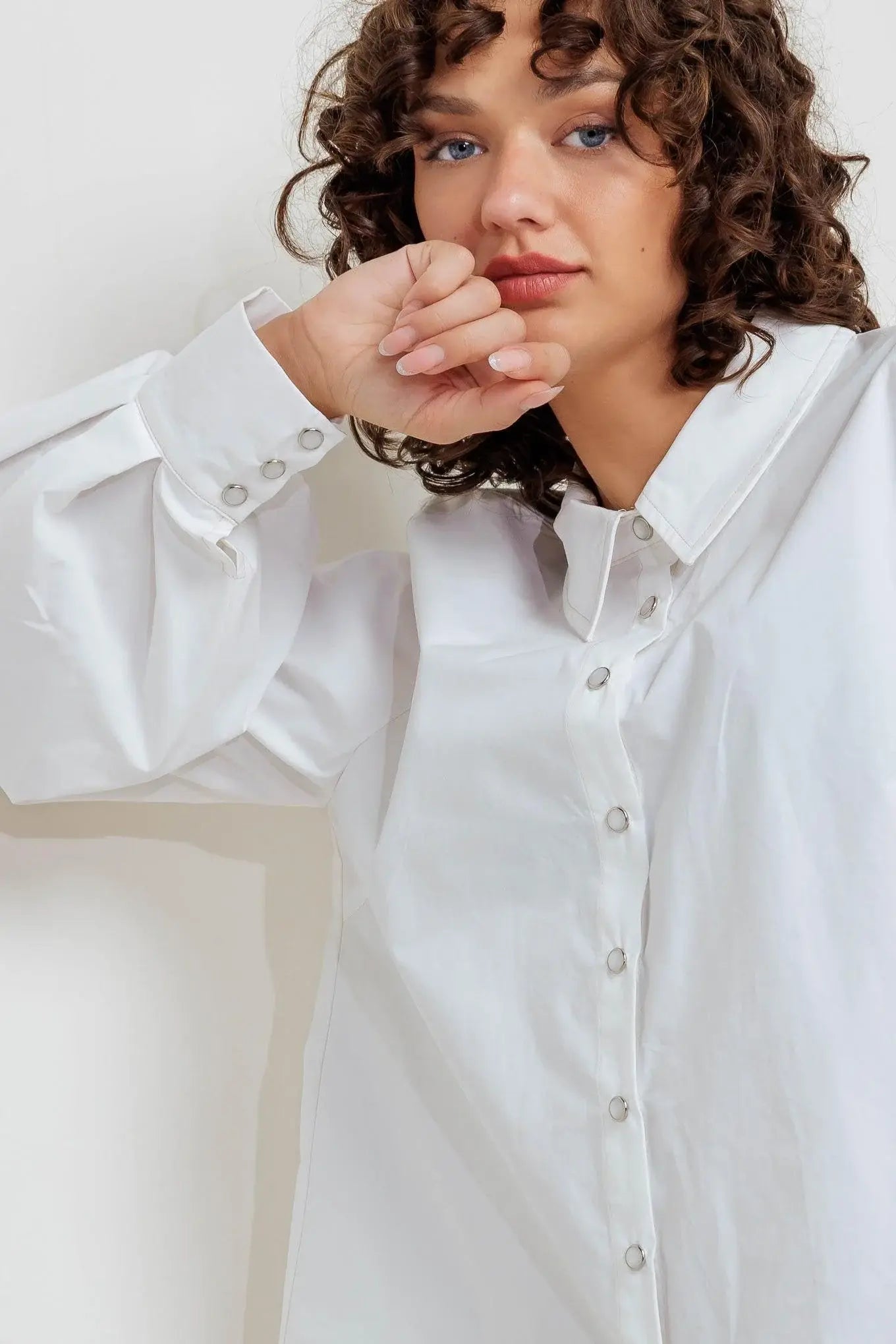 WHITE NOISE SOLID WOVEN TOP - Flying Tomato - Flyclothing LLC