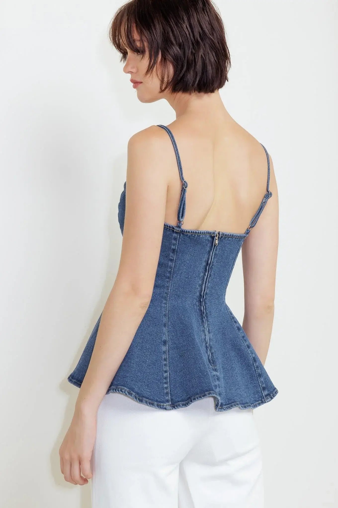 POWER POISE INDIGO CAMI TOP - Flying Tomato - Flyclothing LLC