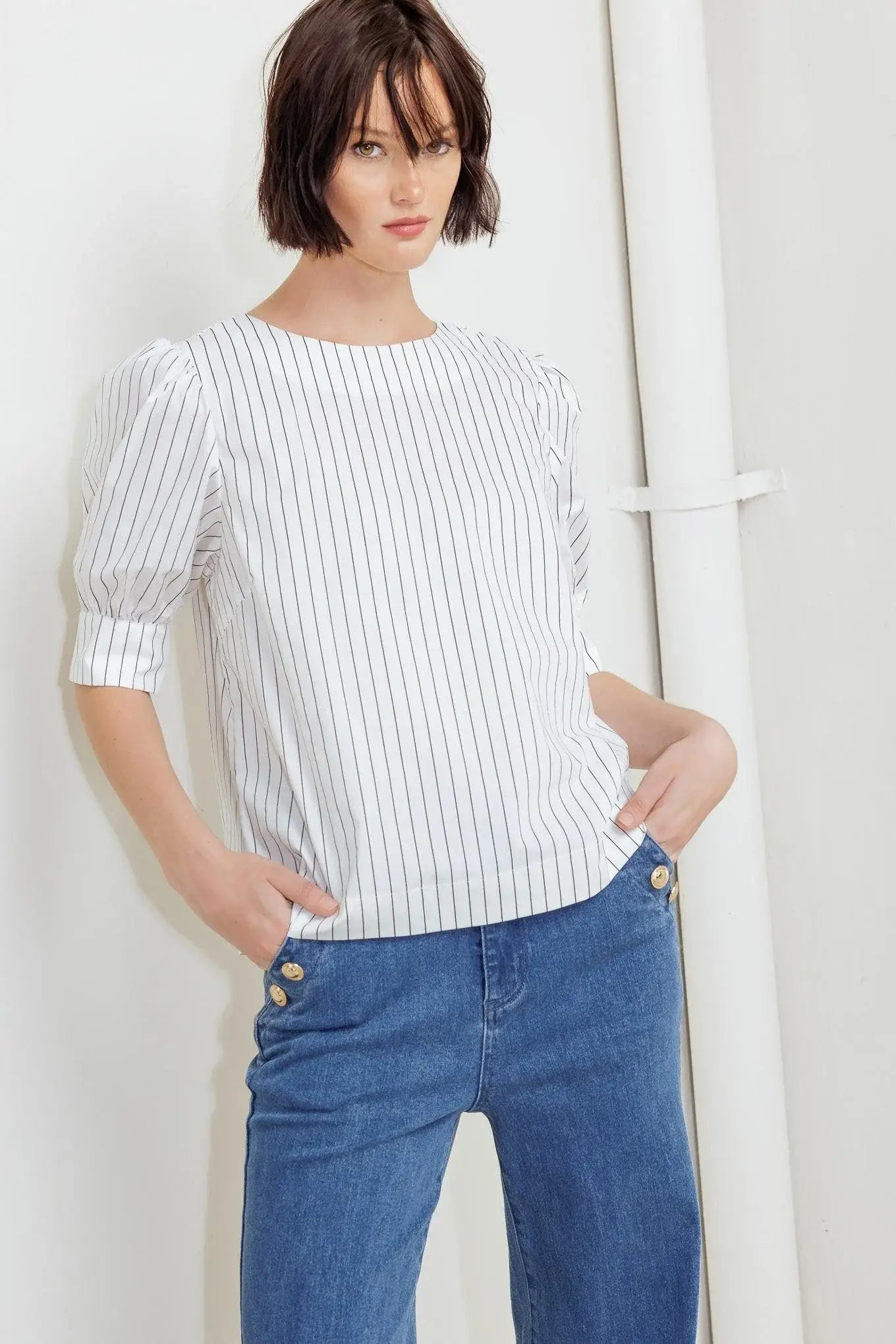 COCOON HOUR WHITE WOVEN TOP - Flying Tomato - Flyclothing LLC