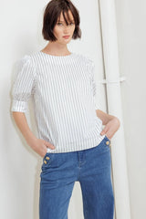 COCOON HOUR WHITE WOVEN TOP - Flying Tomato - Flyclothing LLC