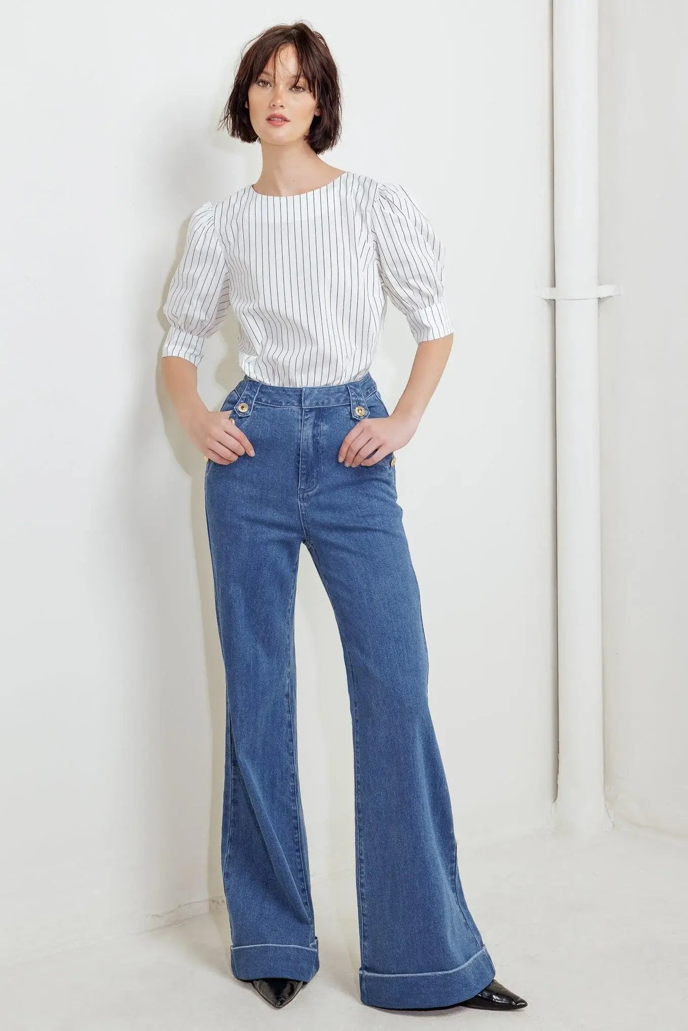 COCOON HOUR WHITE WOVEN TOP - Flying Tomato - Flyclothing LLC