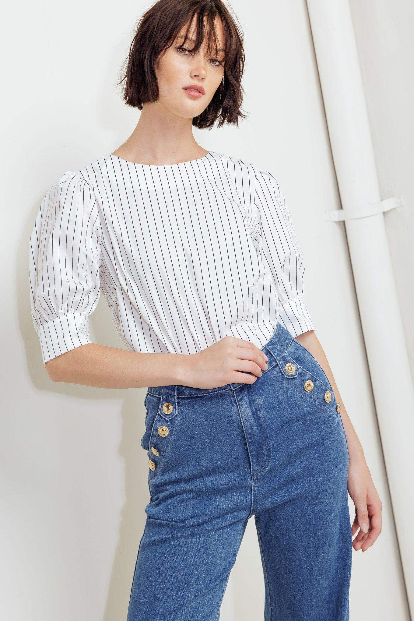 COCOON HOUR WHITE WOVEN TOP - Flying Tomato - Flyclothing LLC