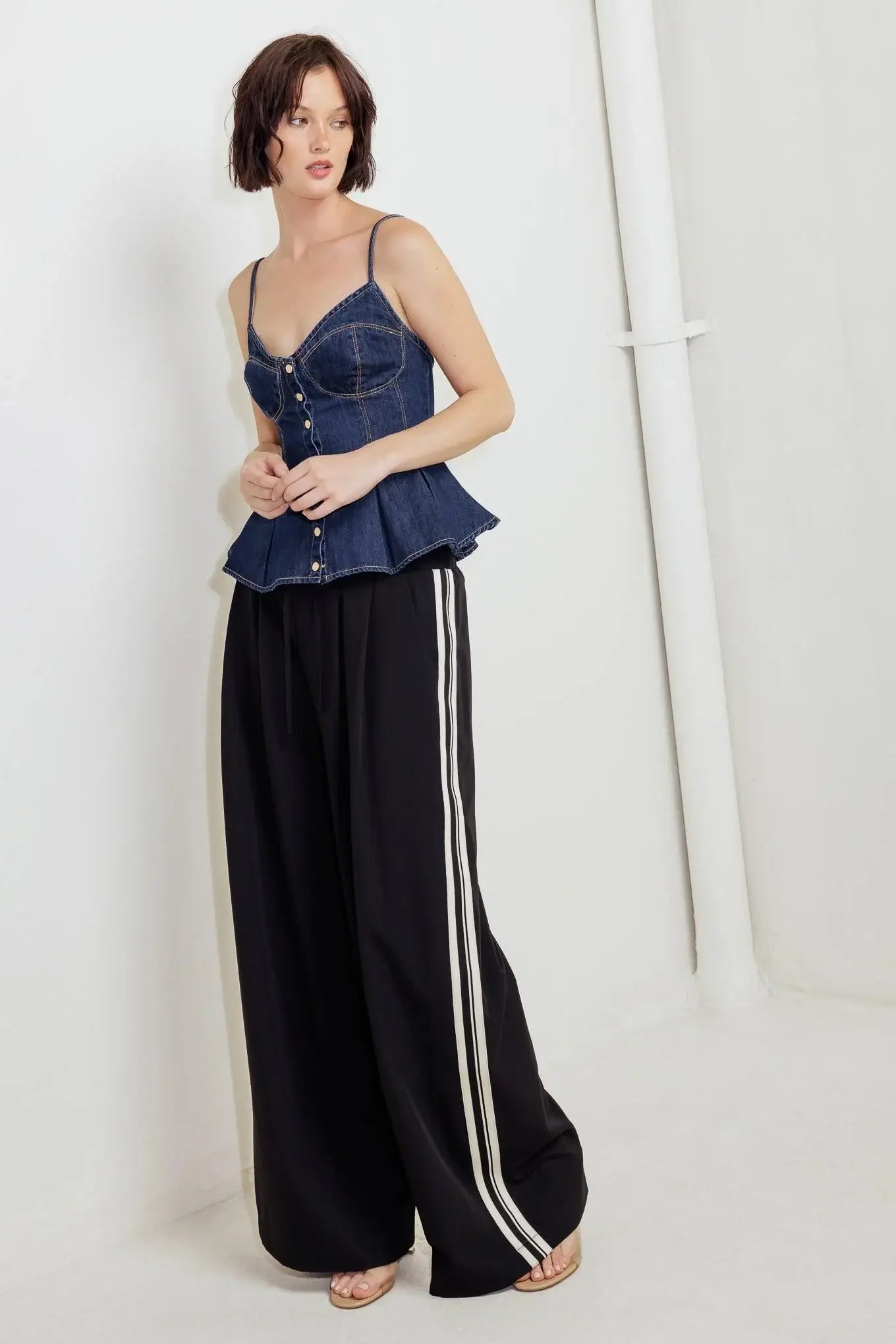 SILENT AUTHORITY DENIM CAMI TOP - Flying Tomato - Flyclothing LLC